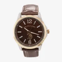 U.S. Polo Assn. Mens Brown Strap Watch Usc50622jc