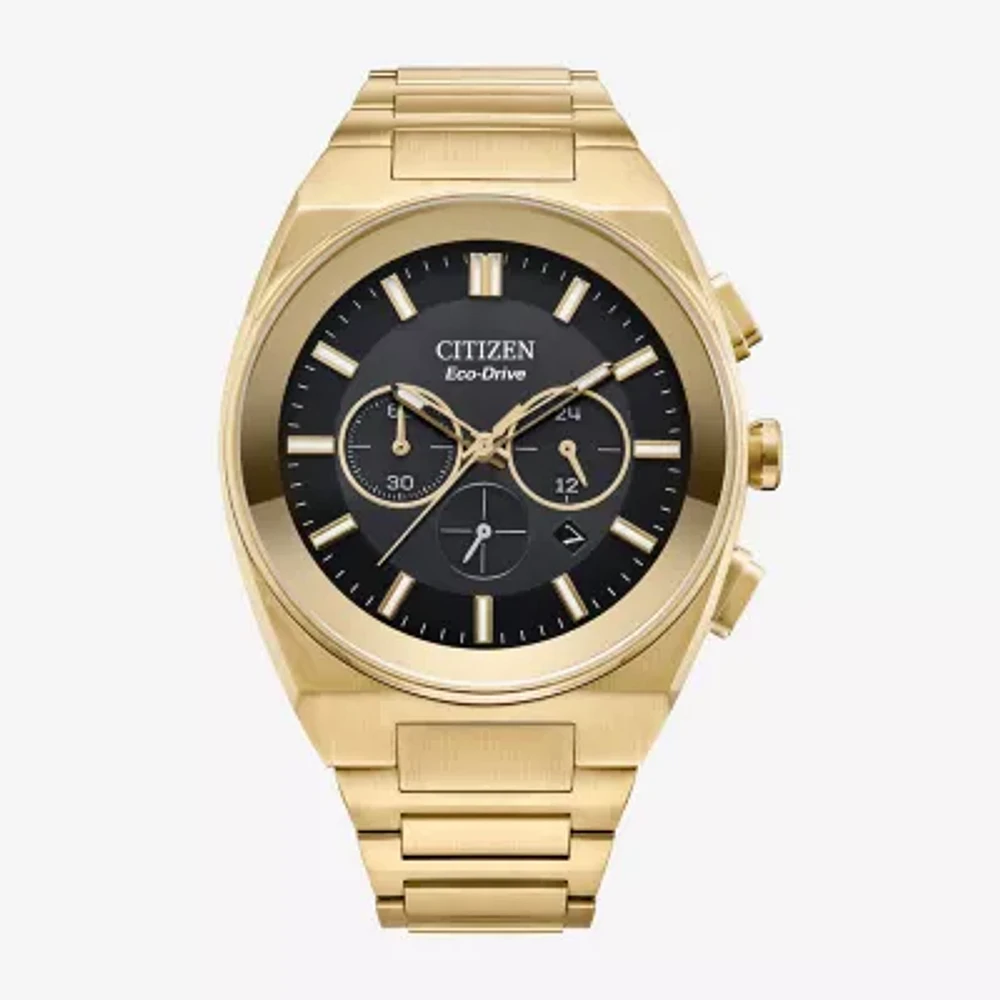 Citizen Modern Axiom Mens Chronograph Gold Tone Stainless Steel Bracelet Watch Ca4582-54e