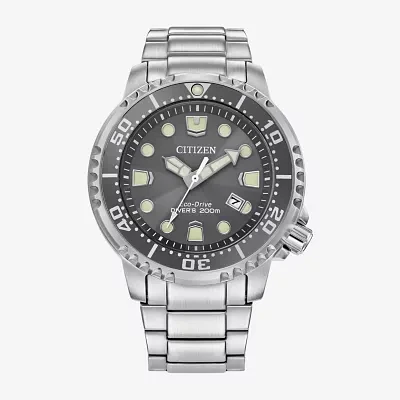 Citizen Promaster Dive Mens Silver Tone Stainless Steel Bracelet Watch Bn0167-50h