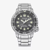 Citizen Promaster Dive Mens Silver Tone Stainless Steel Bracelet Watch Bn0167-50h