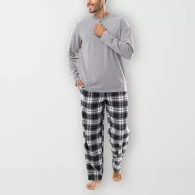 IZOD Mens Big Long Sleeve 2-pc. Pant Pajama Set