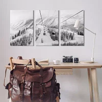 Stupell Industries Ski Mountain Top Landscape 3-pc. Wall Art Sets