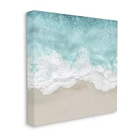 Stupell Industries Sea Foam Sandy Beach Canvas Art