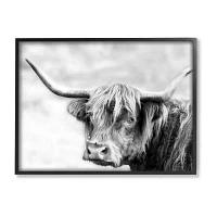 Stupell Industries Bold Country Cattle Photography Framed Print