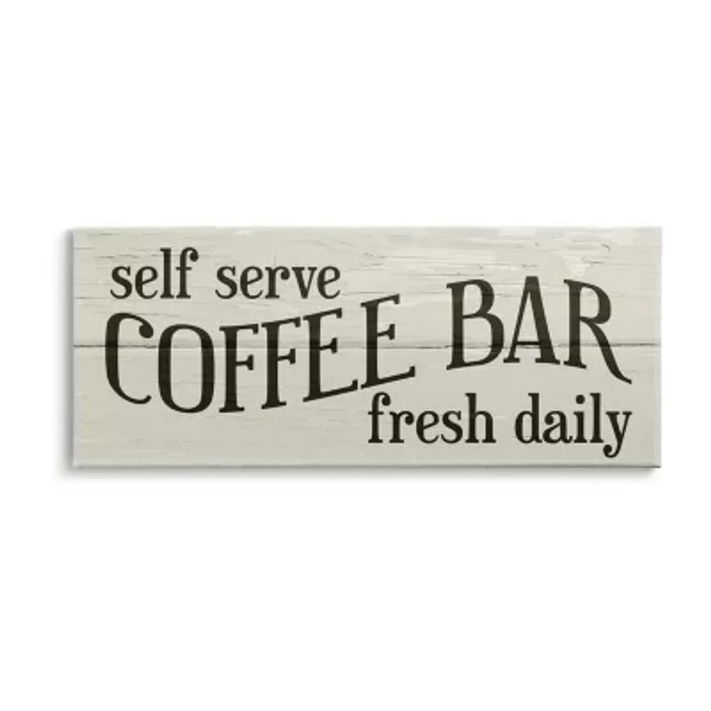 Stupell Industries Self Serve Coffee Bar Canvas Art