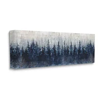 Stupell Industries Rustic Blue Forest Tree Line Canvas Art