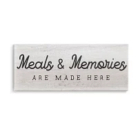 Stupell Industries Meals & Memories Made Here Canvas Art