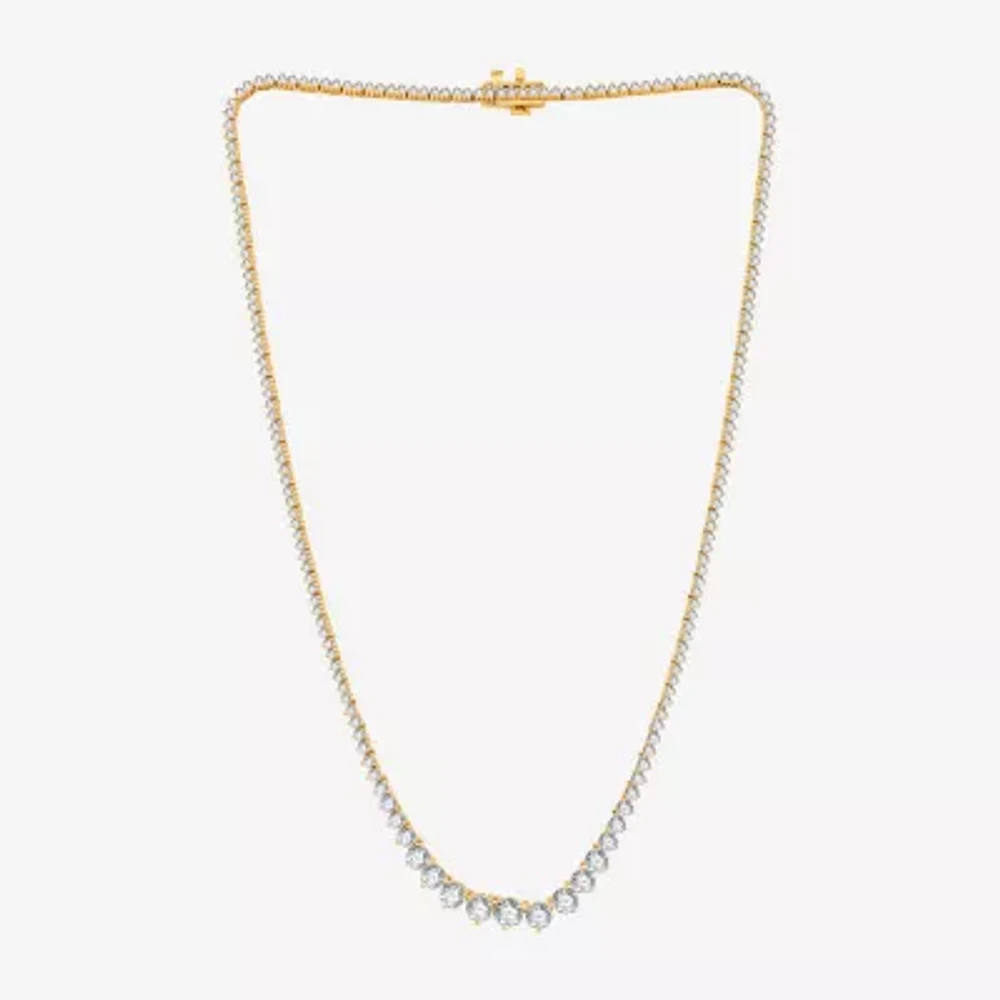 CT.T.W. (H-I / I1) Womens Lab Grown Diamond Tennis Necklace Gold