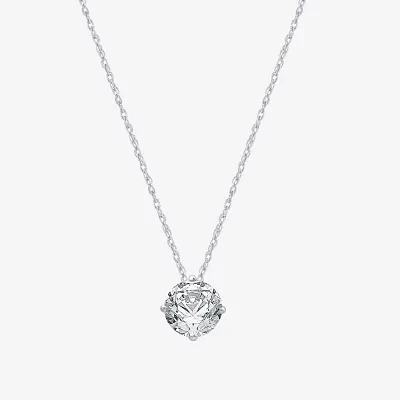 Ever Star (H-I / Si2-I1) Womens 1/ CT. T.W. Lab Grown White Diamond 10K Gold Round Pendant Necklace