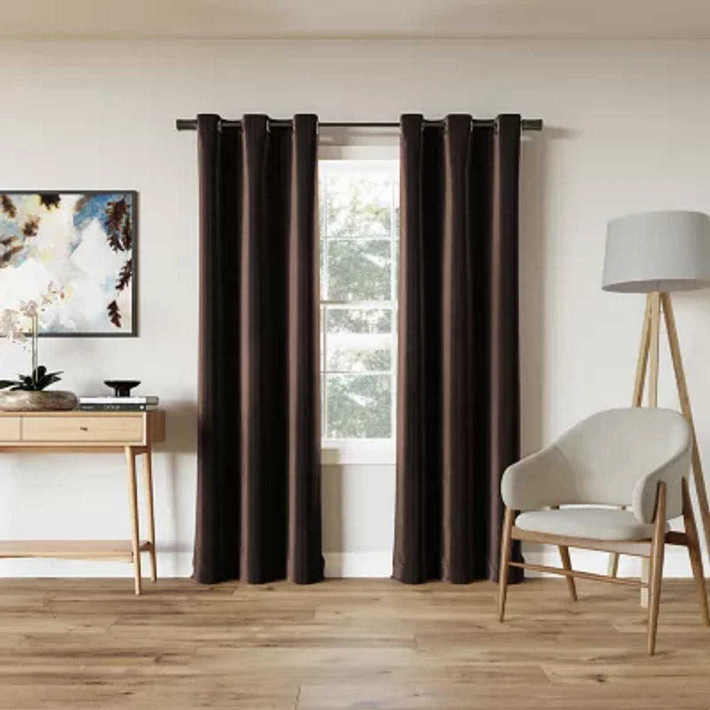 Sun Zero Cascade Blackout Grommet Top Single Curtain Panel