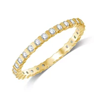 1/ CT.T.W. Natural Diamond 14K Yellow Gold Eternity Band