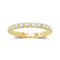 1/ CT.T.W. Natural Diamond 14K Yellow Gold Eternity Band