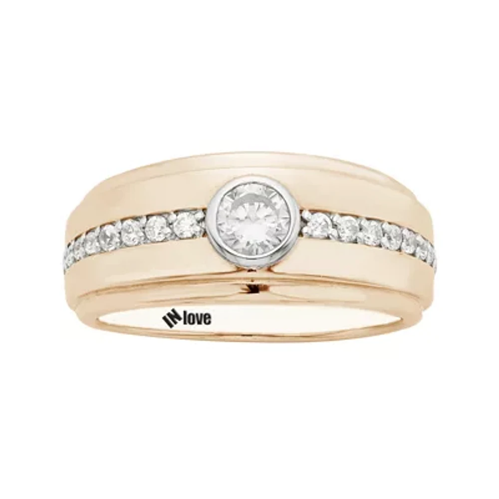 IN Love 1/2 CT. T.W. Diamond 14K Rose Gold Wedding Band