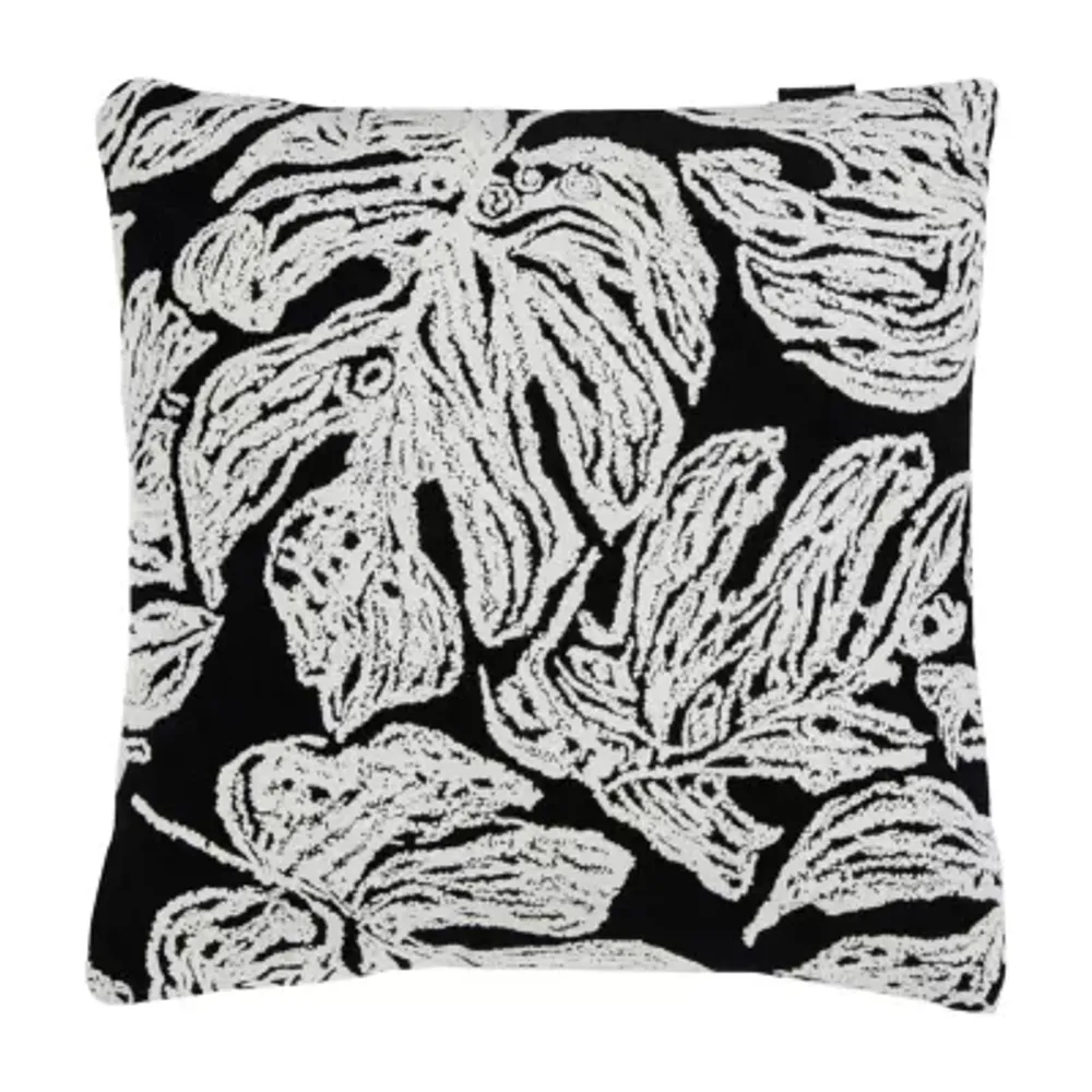 Safavieh Kasia Black White Square Throw Pillow