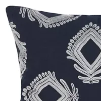 Safavieh Blossom Navy Periwinkle Square Throw Pillow