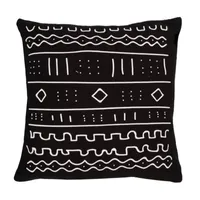 Safavieh Rila Black White Square Throw Pillow