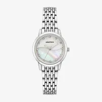 Armitron Now Womens Crystal Accent Silver Tone Bracelet Watch 75/5821mpsv