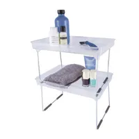 Kenney Storage Made Simple Collapsible Stacking Countertop Shelf Bathroom Organizer