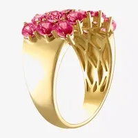 Womens Genuine Pink Topaz 14K Gold Over Silver Cocktail Ring