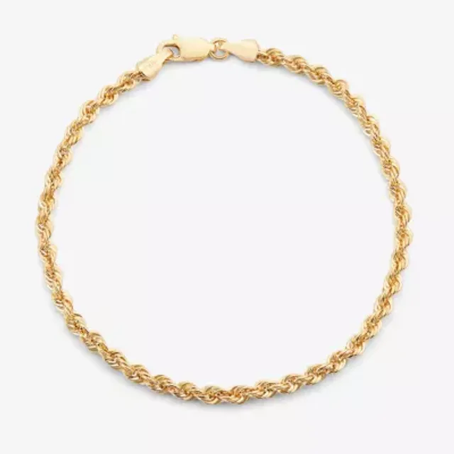 Children's 14K Yellow Gold Over Silver Rope Chain Bracelet - JCPenney