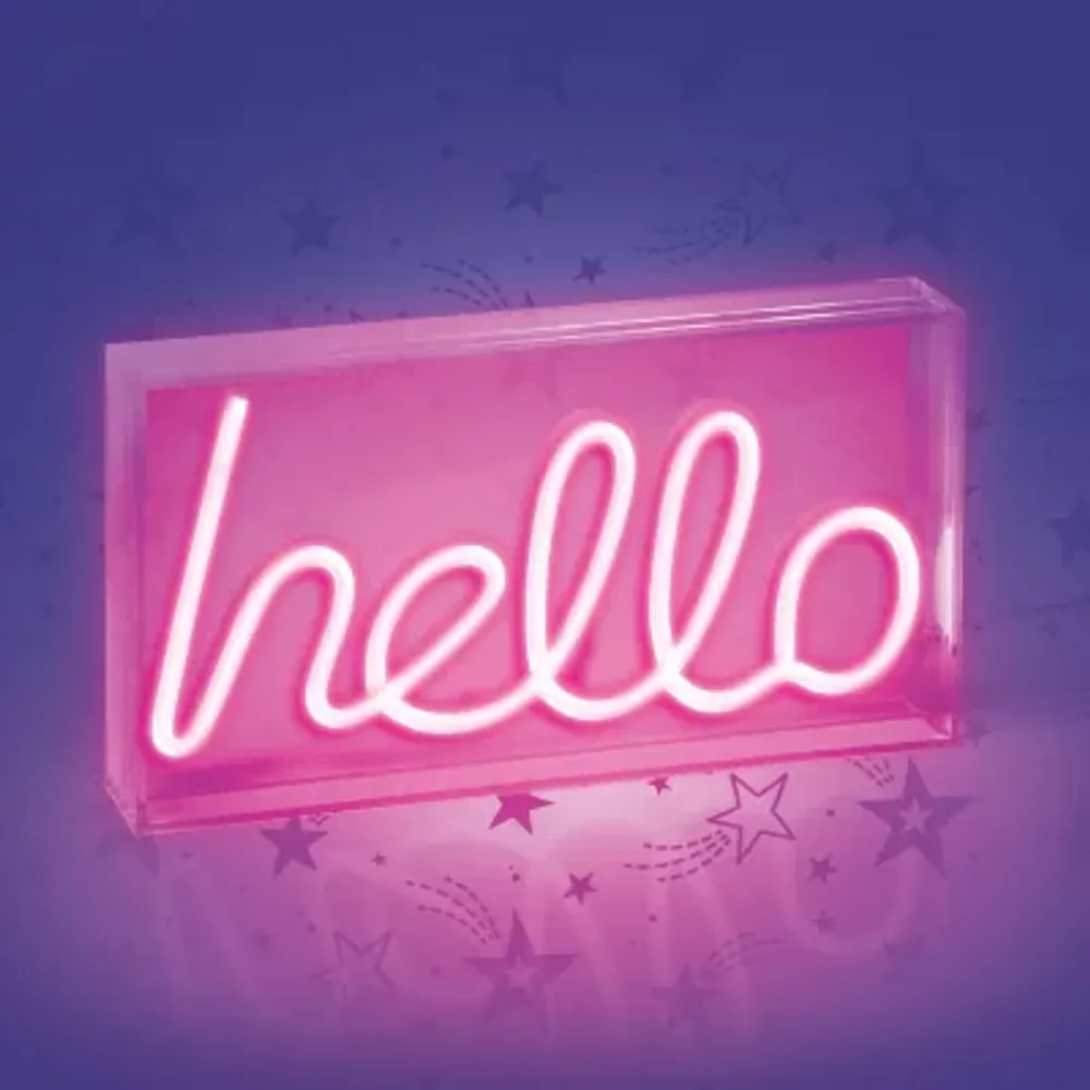 Merkury Hello Neon Box Sign