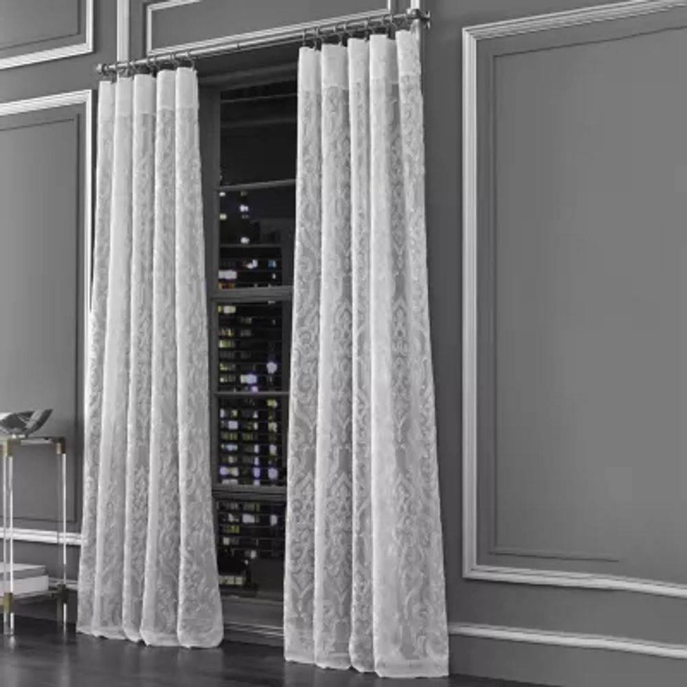 Queen Street Lafayette Sheer Rod Pocket Single Curtain Panel