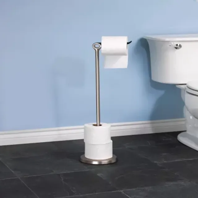 Kenney Over-The-Tank Brushed Nickel Toilet Paper Holder