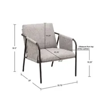 INK+IVY Ryan Metal Frame Armchair