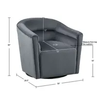 Madison Park Raleigh Swivel Barrel Chair