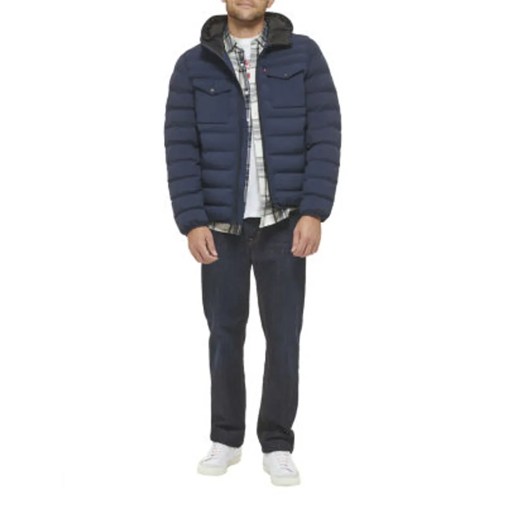 Levi's Mens Stretch Hooded Puffer Jacket