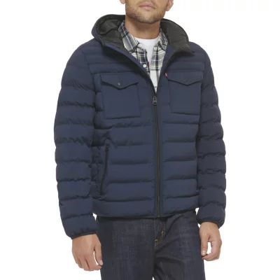 Levi's Mens Stretch Hooded Puffer Jacket