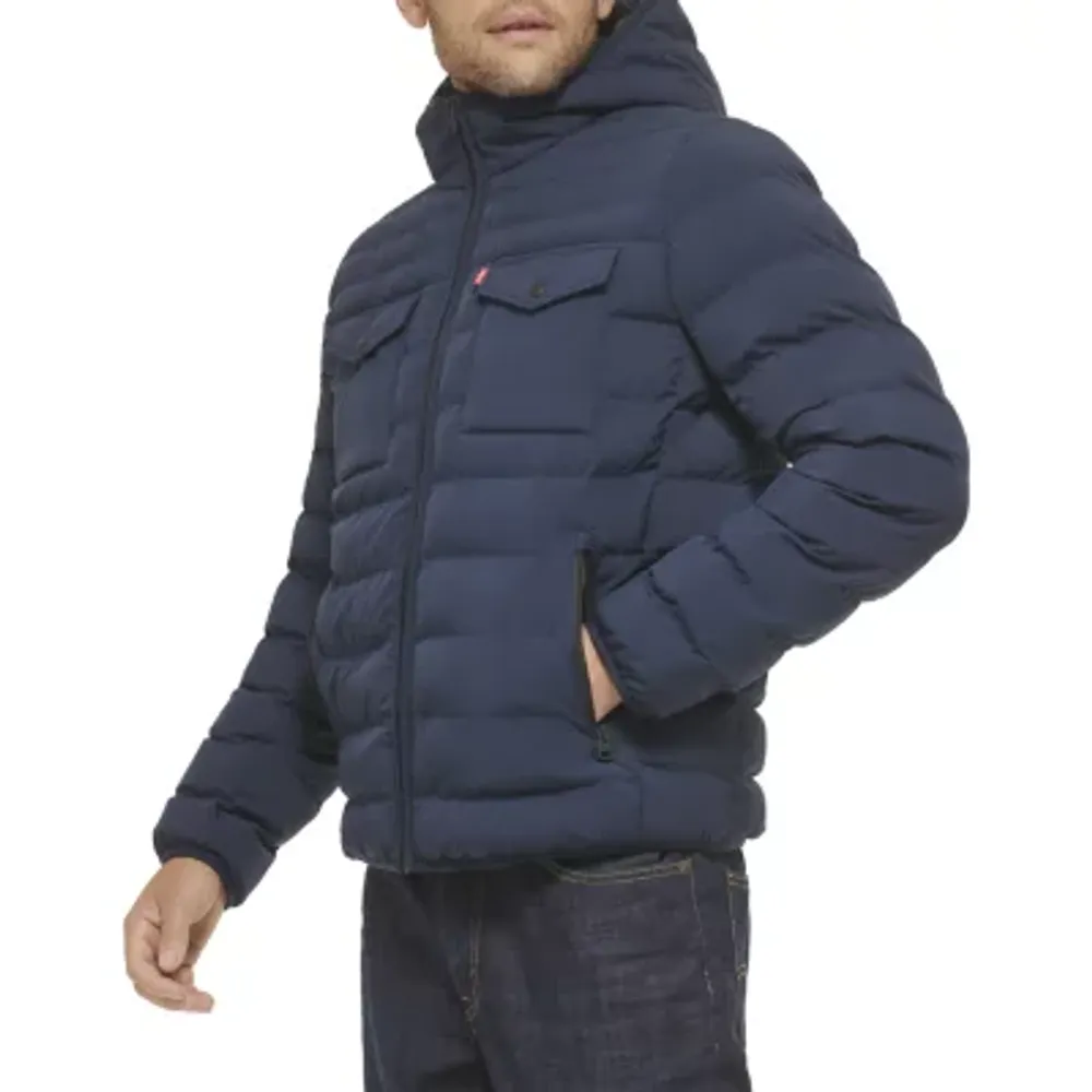 Levi's Mens Stretch Hooded Puffer Jacket