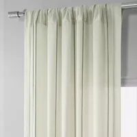 Exclusive Fabrics & Furnishing Aruba Striped Linen Sheer Rod Pocket Single Curtain Panel