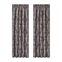 Five Queens Court Dominique Energy Saving Light-Filtering Rod Pocket Set of 2 Curtain Panel