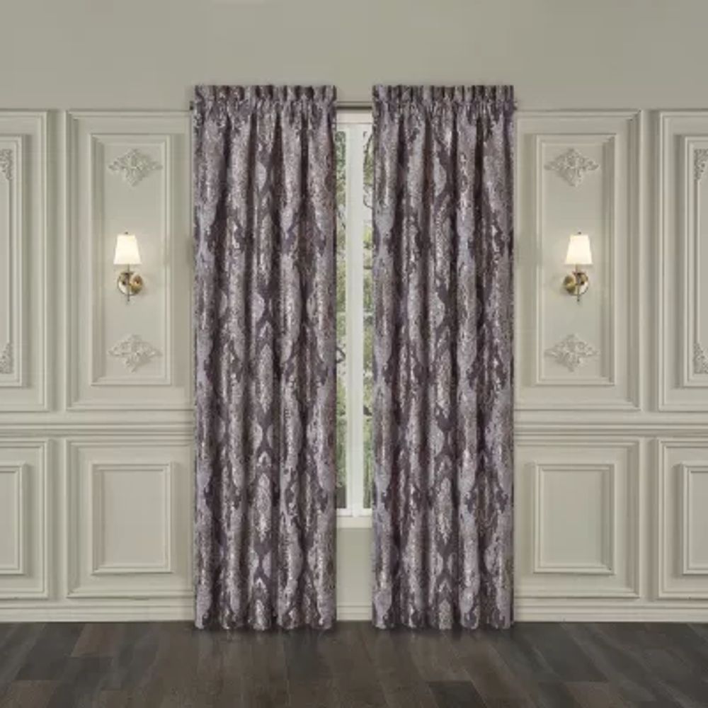 Five Queens Court Dominique Energy Saving Light-Filtering Rod Pocket Set of 2 Curtain Panel