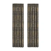 Five Queens Court Palmer Light-Filtering Rod Pocket Set of 2 Curtain Panel