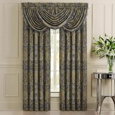 Five Queens Court Palmer Light-Filtering Rod Pocket Set of 2 Curtain Panel