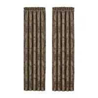 Five Queens Court Neapolitan Light-Filtering Rod Pocket Set of 2 Curtain Panel