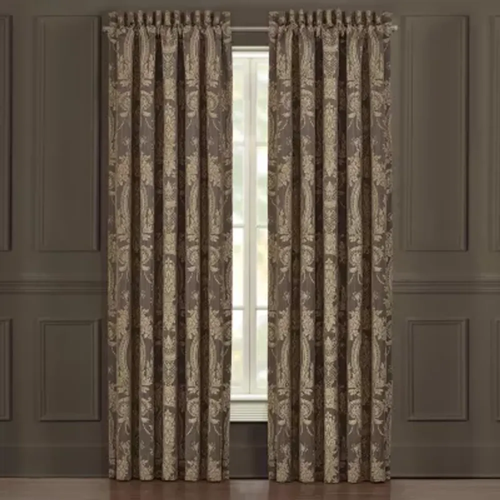 Five Queens Court Neapolitan Light-Filtering Rod Pocket Set of 2 Curtain Panel