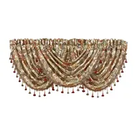 Five Queens Court August Rod Pocket Waterfall Valance