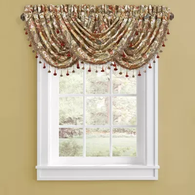 Five Queens Court August Rod Pocket Waterfall Valance