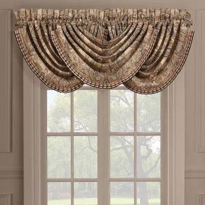 Queen Street Lakeview Rod Pocket Waterfall Valance