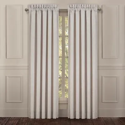 Queen Street Leanna Rod Pocket Embroidered Light-Filtering Set of 2 Curtain Panels