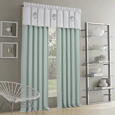 Royal Court Water'S Edge Light-Filtering Rod Pocket Set of 2 Curtain Panel