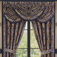 Five Queens Court Woodstock Rod Pocket Waterfall Valance