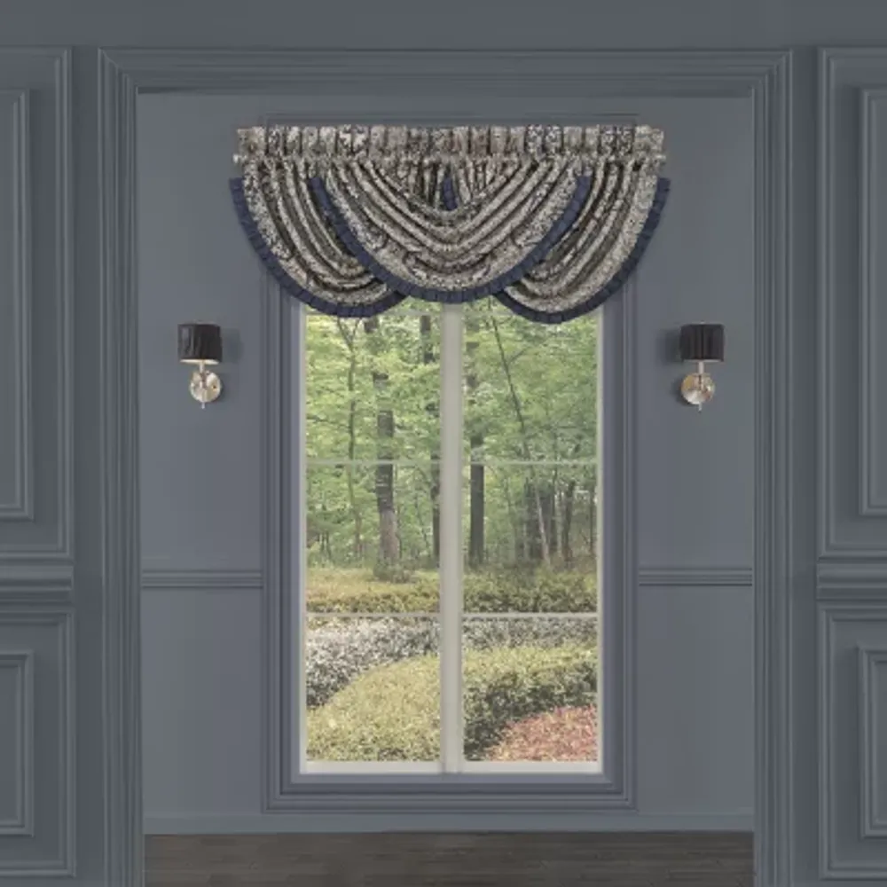 Queen Street Bayonne Rod Pocket Waterfall Valance