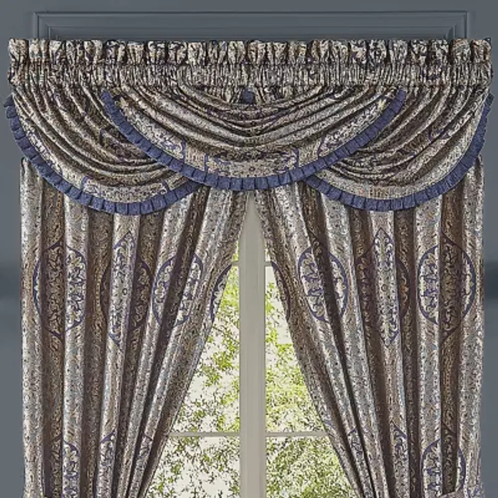 Queen Street Bayonne Rod Pocket Waterfall Valance