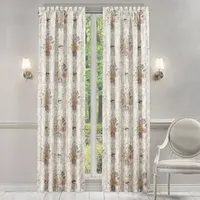 Royal Court Chardonnay Light-Filtering Rod Pocket Set of 2 Curtain Panel