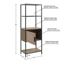 Madison Park Pagosa 3-Shelf Etagere Bookshelf