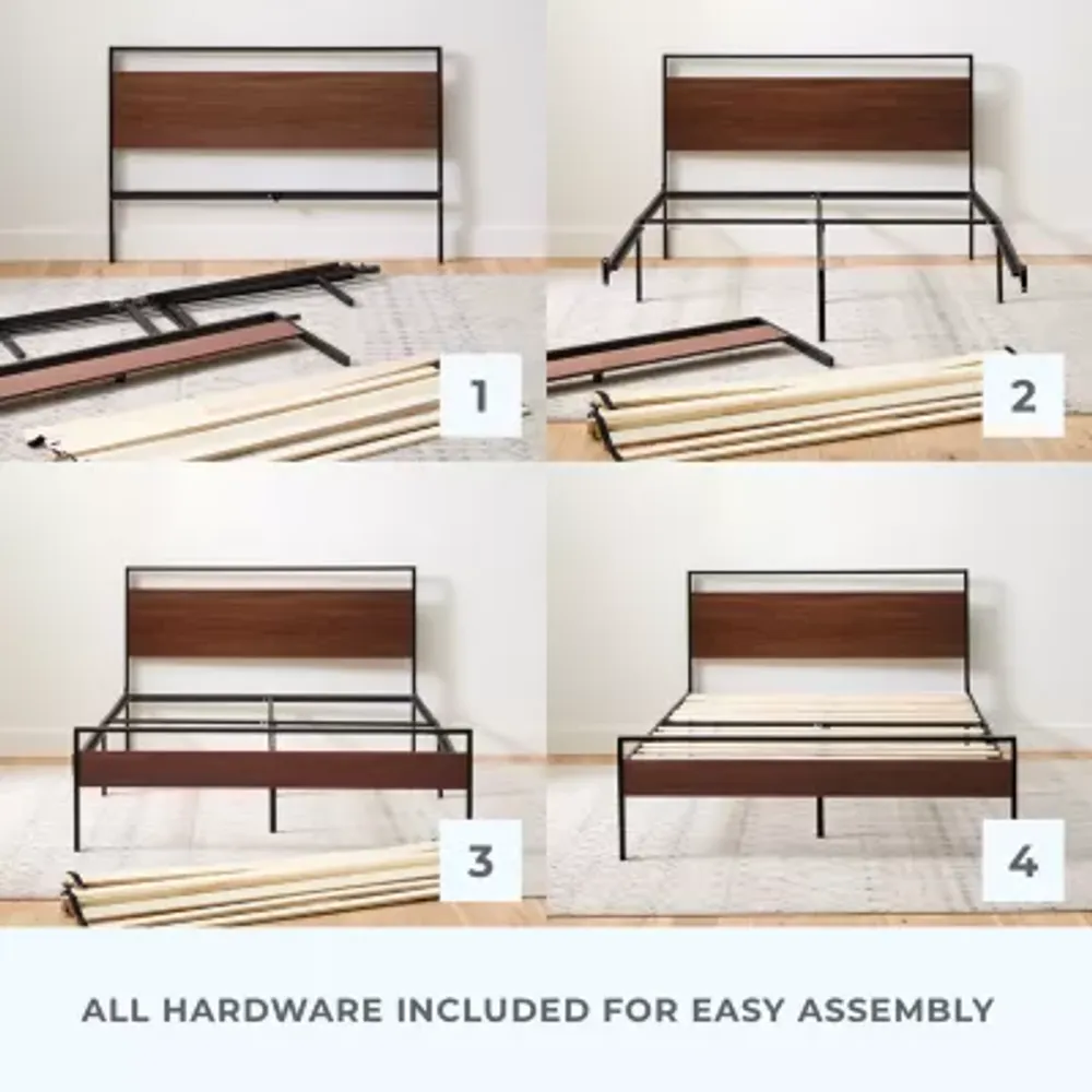 Dream Collection by Lucid® Metal and Wood Bed
